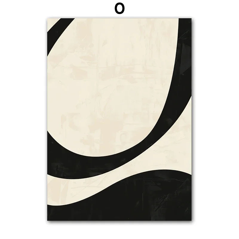 Beige White Flower Abstract Wall Art