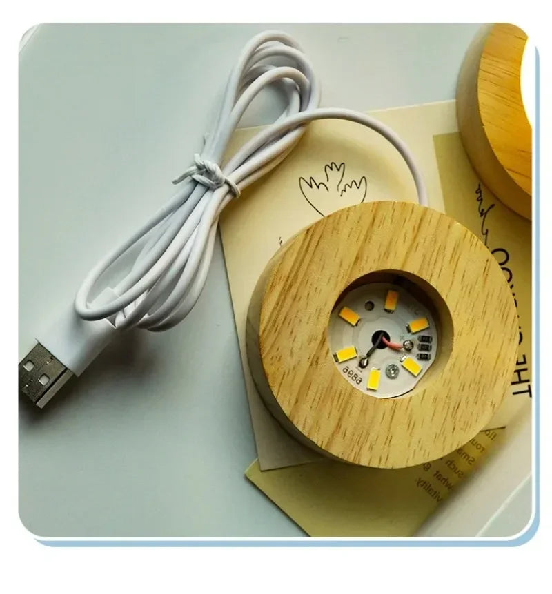 Moon Crystal Glass Globe Lamp