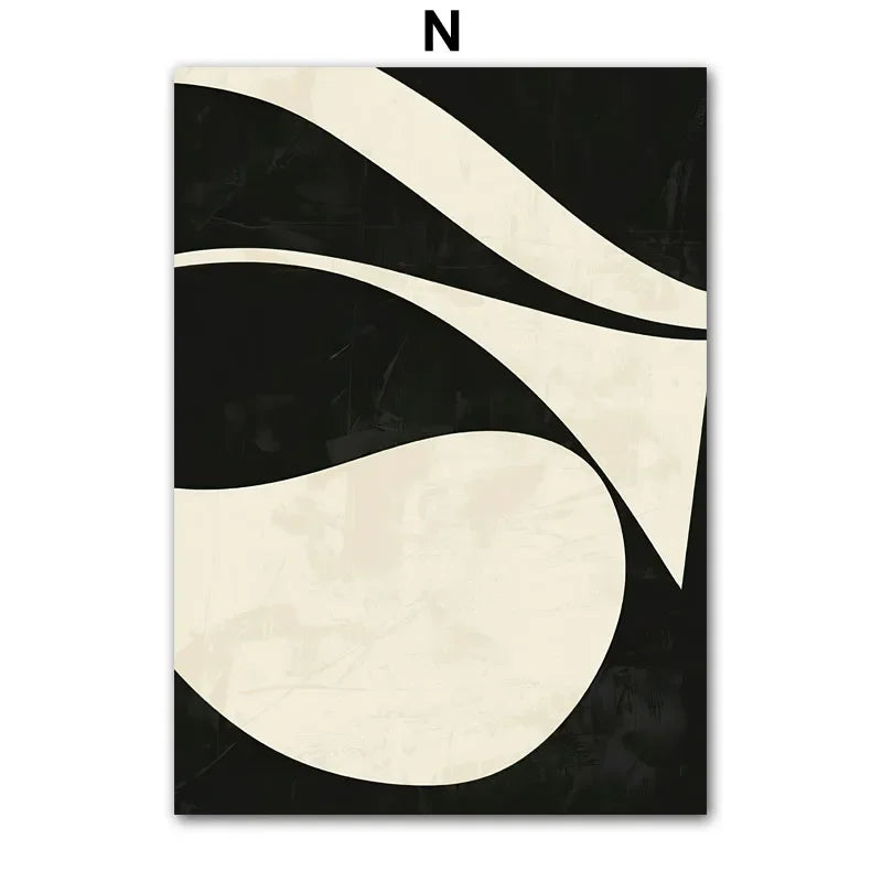 Beige White Flower Abstract Wall Art