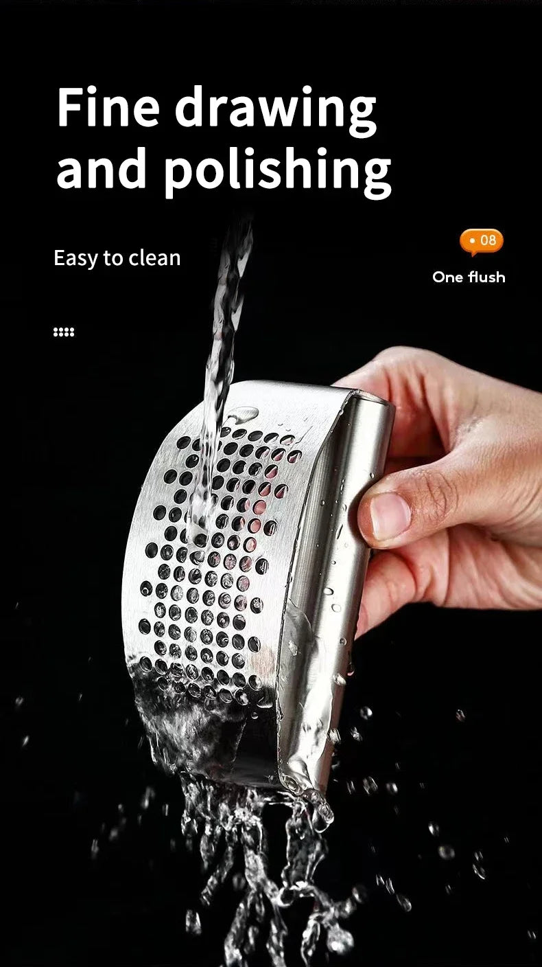 Stainless Steel Garlic Press & Mincer Tool