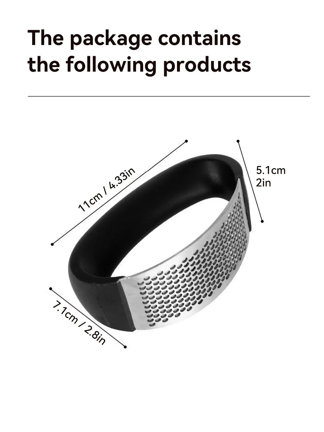 Stainless Steel Garlic Press & Mincer Tool