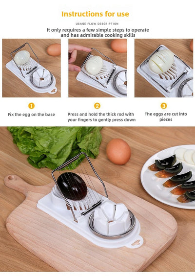 Stainless Steel Multi-Functional Egg Cutter