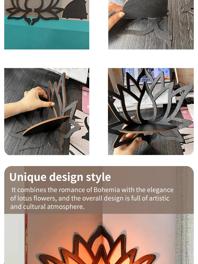 Wooden Lotus Aromatherapy Rack