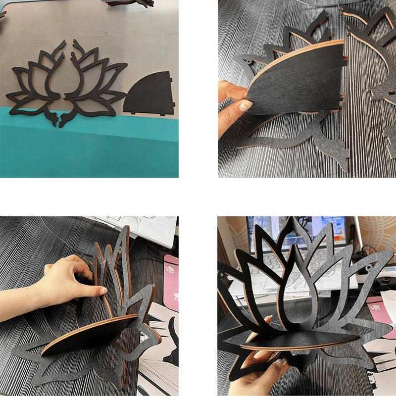 Wooden Lotus Aromatherapy Rack