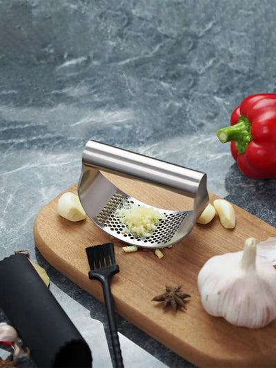 Stainless Steel Garlic Press & Mincer Tool