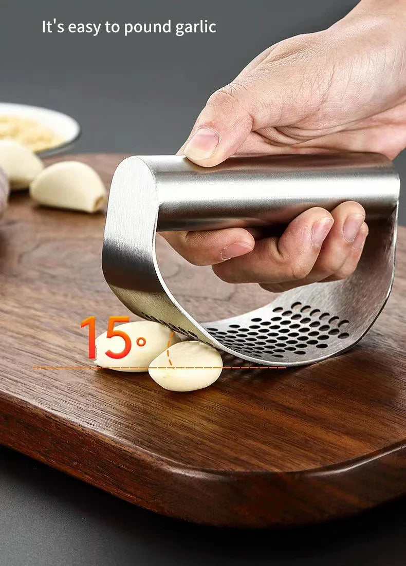 Stainless Steel Garlic Press & Mincer Tool