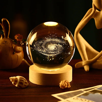 Moon Crystal Glass Globe Lamp