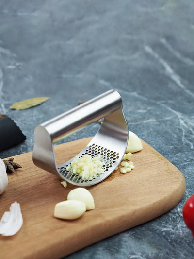 Stainless Steel Garlic Press & Mincer Tool