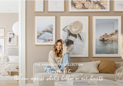 Beige White Flower Abstract Wall Art